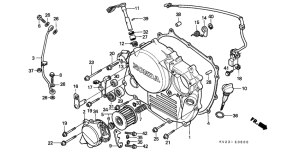 XLX350 Крышка картера правая