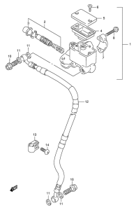 DR125 Передний тормозной цилиндр