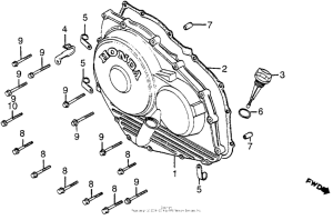 VF1000F Крышка картера правая