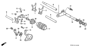 CR250R Вилка переключения передач