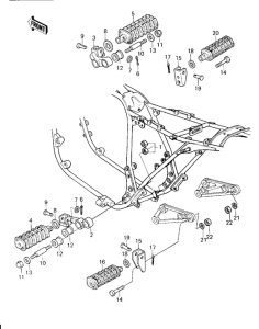 KZ1000 Подножки