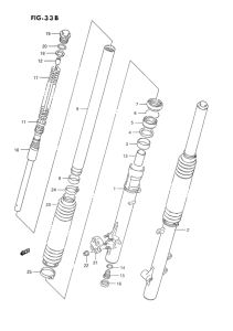 DR350 Передняя вилка