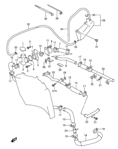 RF600 Радиатор hose