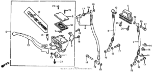 VF750S Front brake master cyl + control lever