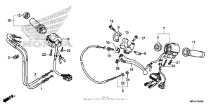 VT1300CT Handle lever + switch + cable