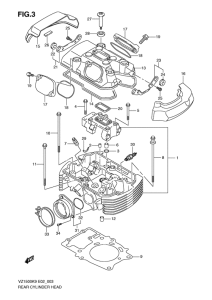VZ1500 Задняя головка цилиндров