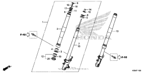 MSX125 Передняя вилка
