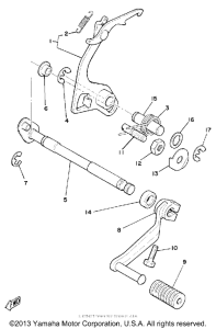 DT125G Shift shaft pedal