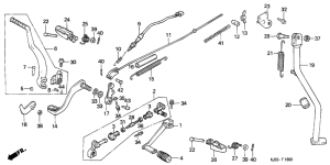 TL125 Pedal / kick starter arm