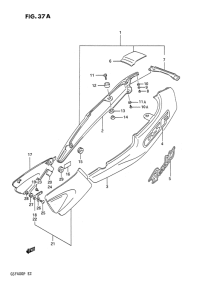 GSF400 Обтекатель задний