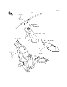 KLX300R Лейбл предостережения