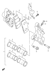 GSX-R600 Передний суппорт тормозной
