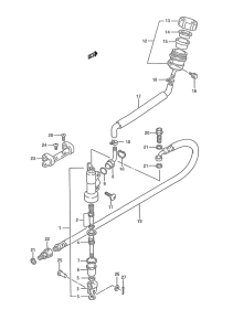 RM250 Задний тормозной цилиндр