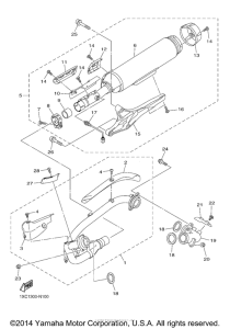 XVS950C Выхлопная система