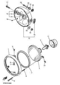 SRX400 Headlight assy