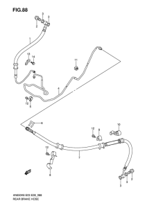 AN650 (ABS) Задние тормозные трубки