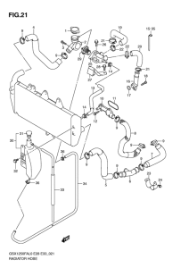 GSX1250 (ABS) Радиатор hose
