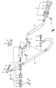 RM80 Задний тормозной цилиндр
