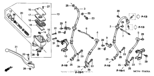 VTX1800R Передний главный тормозной цилиндр