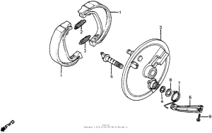 CR125R Front brake panel 82