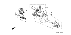 CG125 Crankshaft / piston