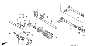 CR125R Вилка переключения передач