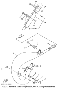 YZ125L1 Выхлопная система