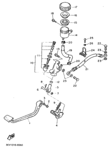FJ1200 Задний торм цилиндр