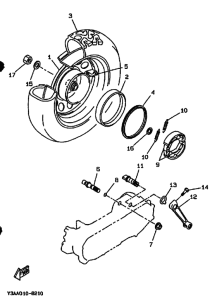 CW50 Rear wheel complete assy