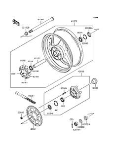 ZX1200 Заднее колесо и цепь