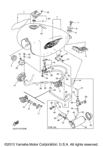 XV250YCR Топливный бак