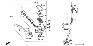 CB250 Fr. brake master cylinder