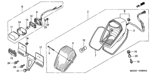 VTX1800C Taillight unit ass`y