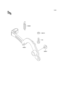 KX500 Педаль тормоза