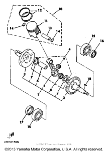 YZ80K Коленчатый вал и Поршень