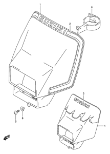 DR350 Headlamp cover  front fender