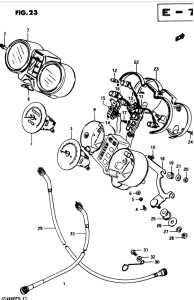 GSX400 Спидометр-тахометр