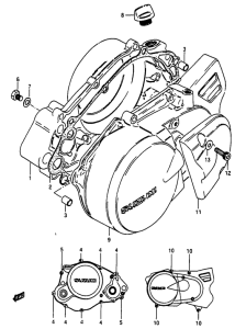 TV50 Crankcase cover ass`y  (v