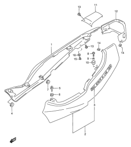 GSF600 Обтекатель задний