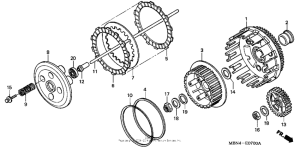 XR650R Сцепление