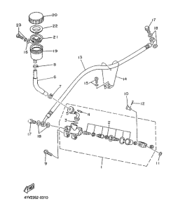 TZR50 Задний торм цилиндр
