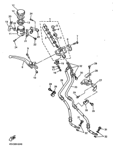 YZF1000R Главный тормозной цилиндр