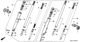 CA125 Вилка передней оси