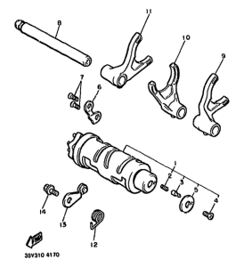 FJ1100 Shift cam. fork