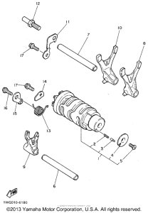 FZR600RG Вилки переключения