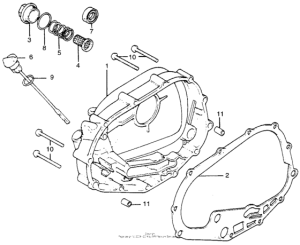 TL250 Крышка картера правая