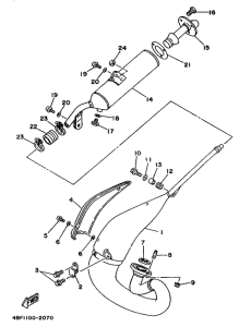 WR200R Выхлопная система