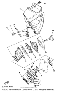 YZ250U Воздушный фильтр