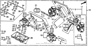 VF750F Carburetor (assy., link)