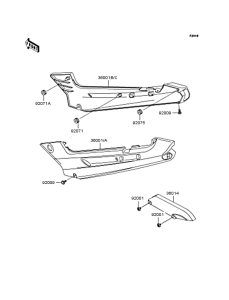 EX250 Боковые обтекатели